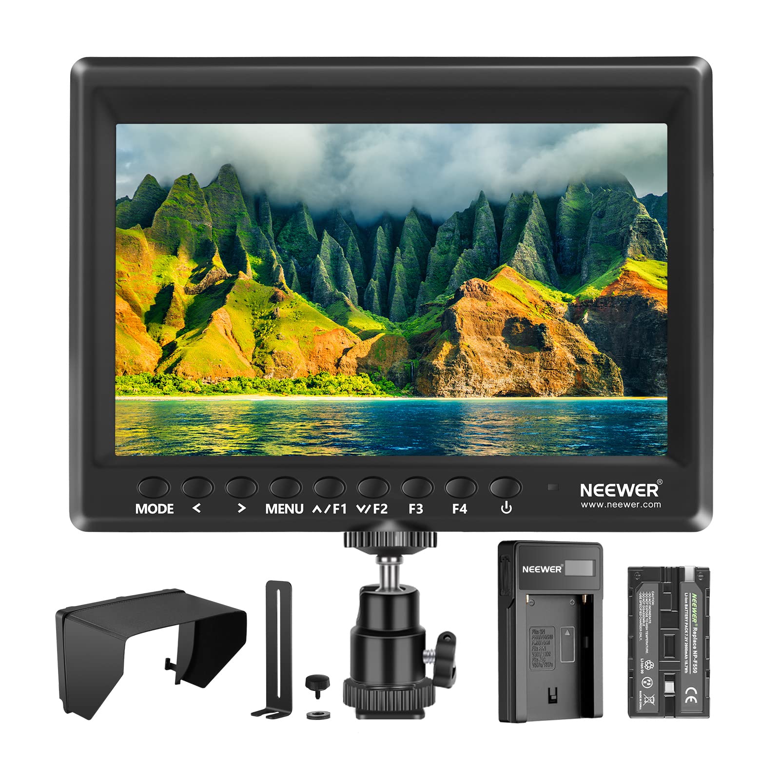 Monitor De Campo Con Cámara Neewer F100 De 7 Pulgadas Hd 1280x800 Hdmi - Venta Internacional.