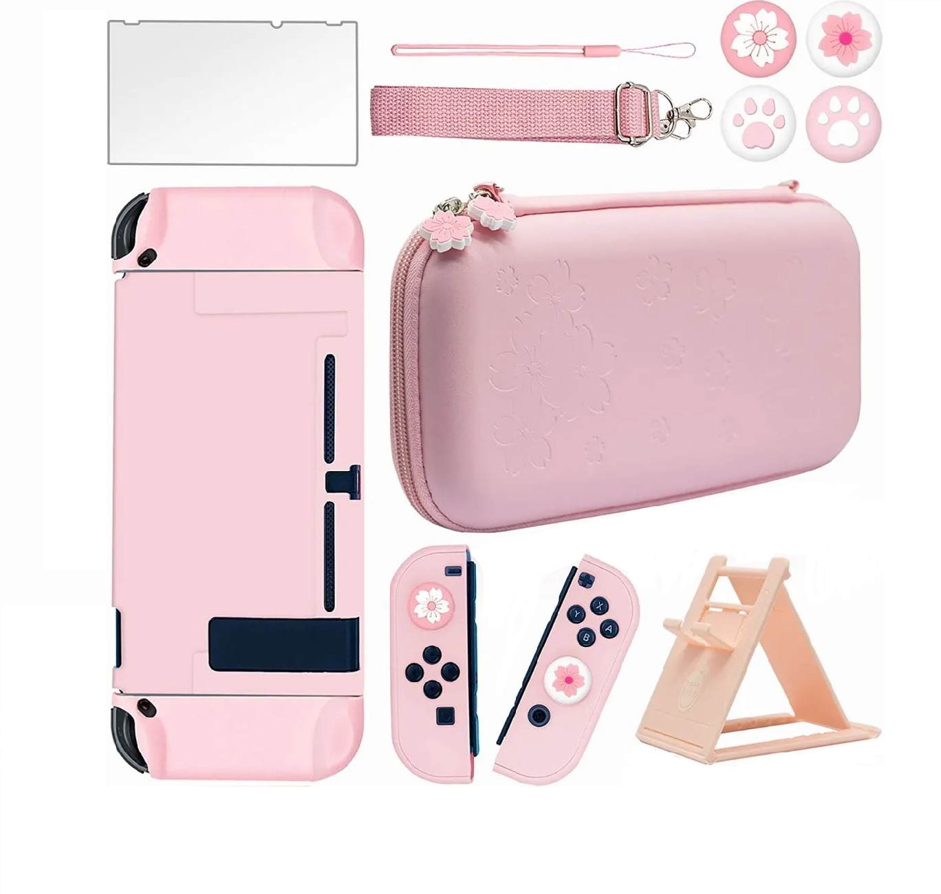 Kit de Accesorios de Viaje Malubero Juegos para Nintendo color Rosa