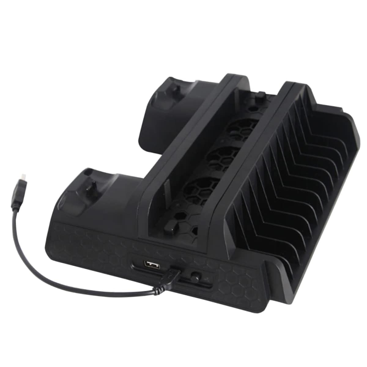 Base Enfriadora Ventiladora + Carga para PS4 Eo Safe Imports ESI-11402 Negra $799