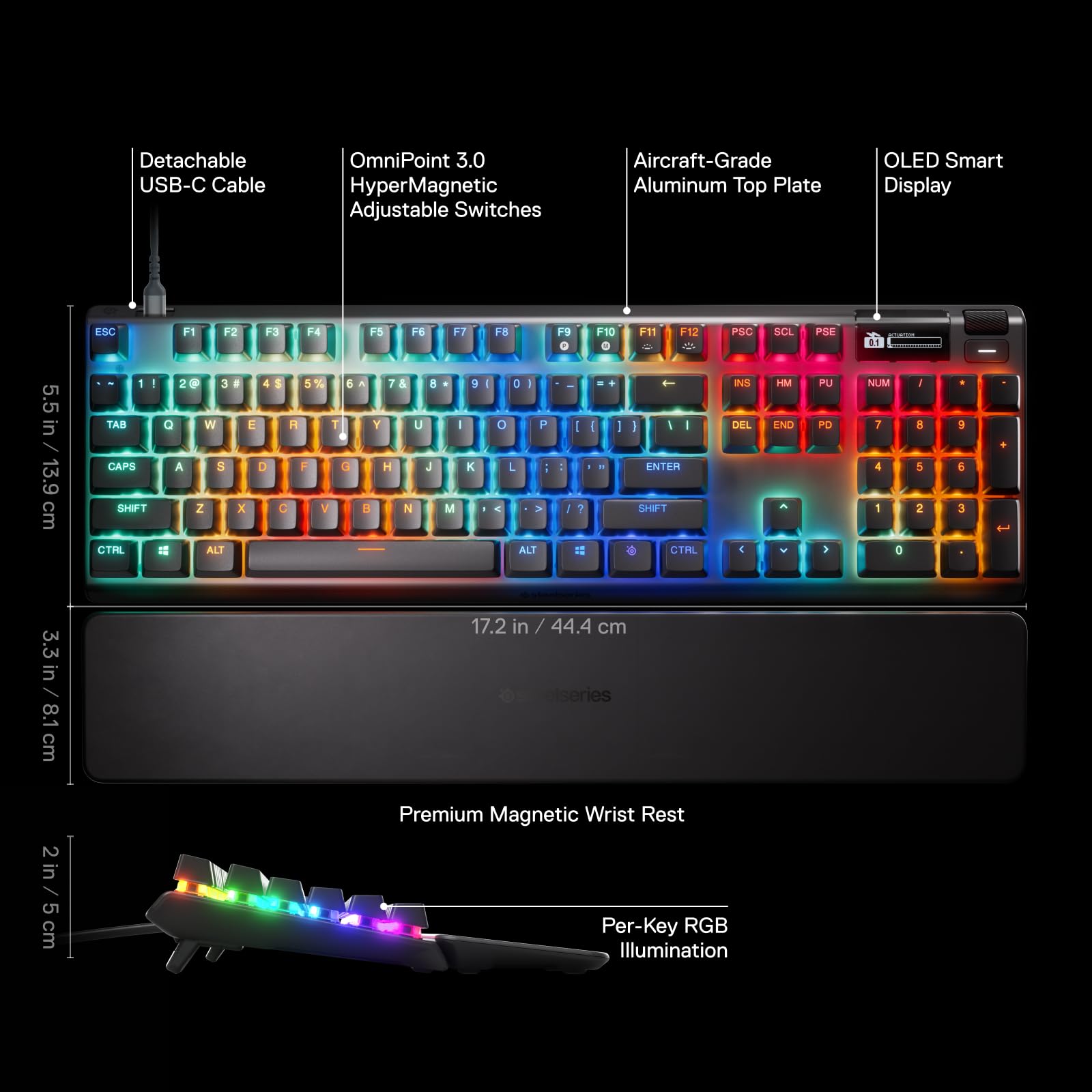 Foto 4 pulgar | Teclado Steelseries Apex Pro Gen 3 Omnipoint 3.0 Rgb Usb-c - Venta Internacional.