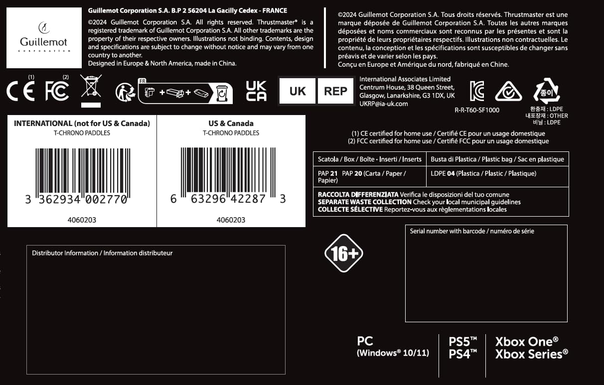 Foto 6 pulgar | Paletas de Cambio Thrustmaster T Chrono Paddles Sf 1000 Edition - Venta Internacional