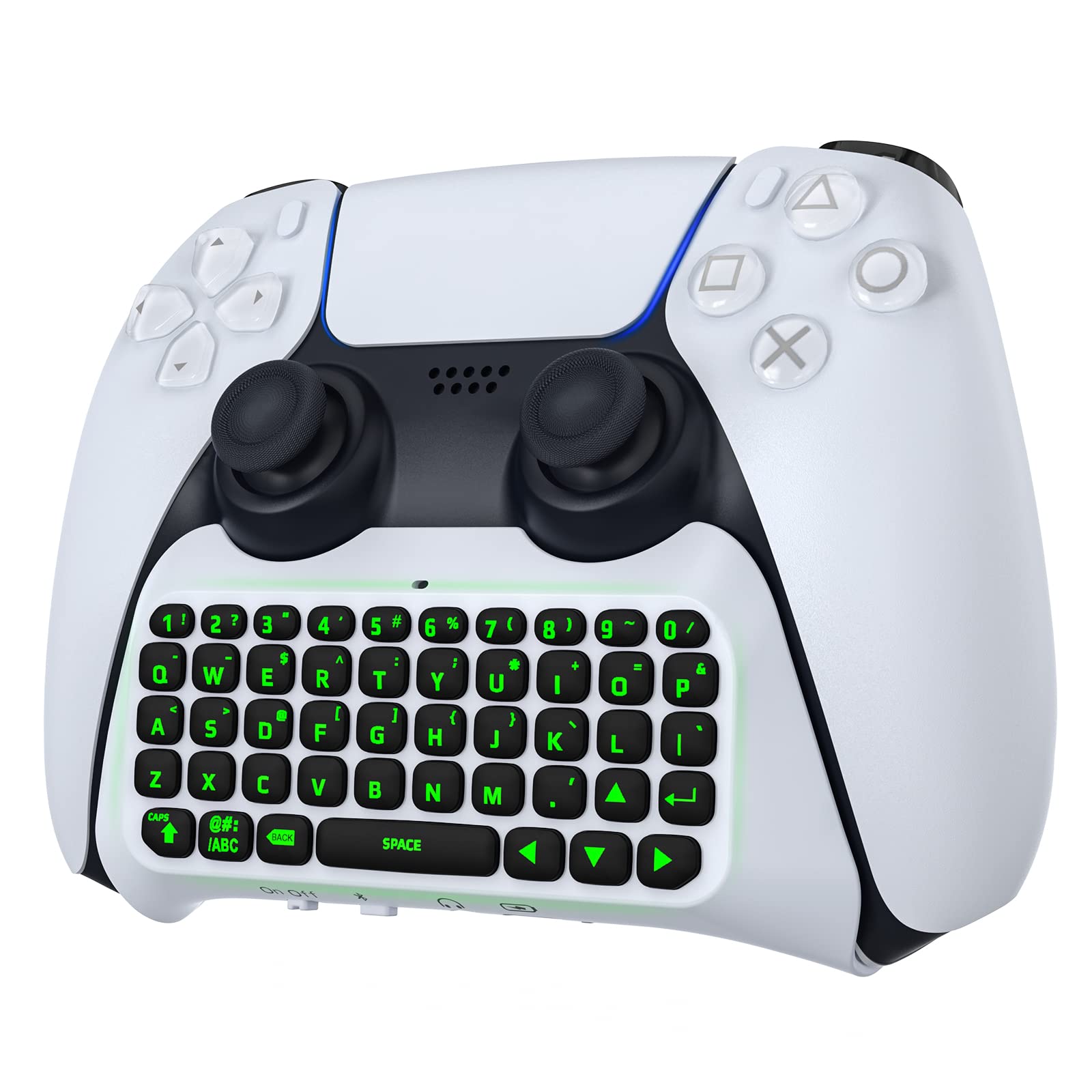 Teclado Moko para Controlador Ps5 Bluetooth con Retroiluminación Verde - Venta Internacional