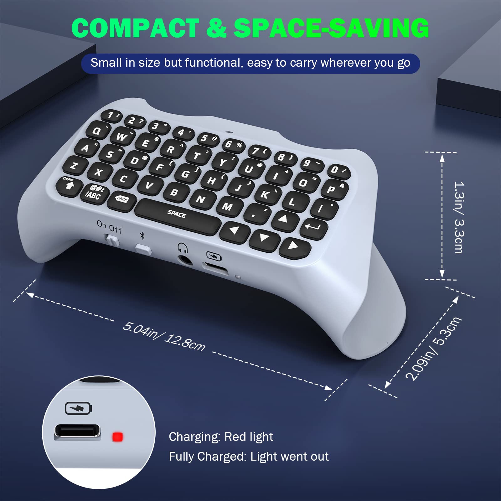 Foto 6 pulgar | Teclado Moko para Controlador Ps5 Bluetooth con Retroiluminación Verde - Venta Internacional