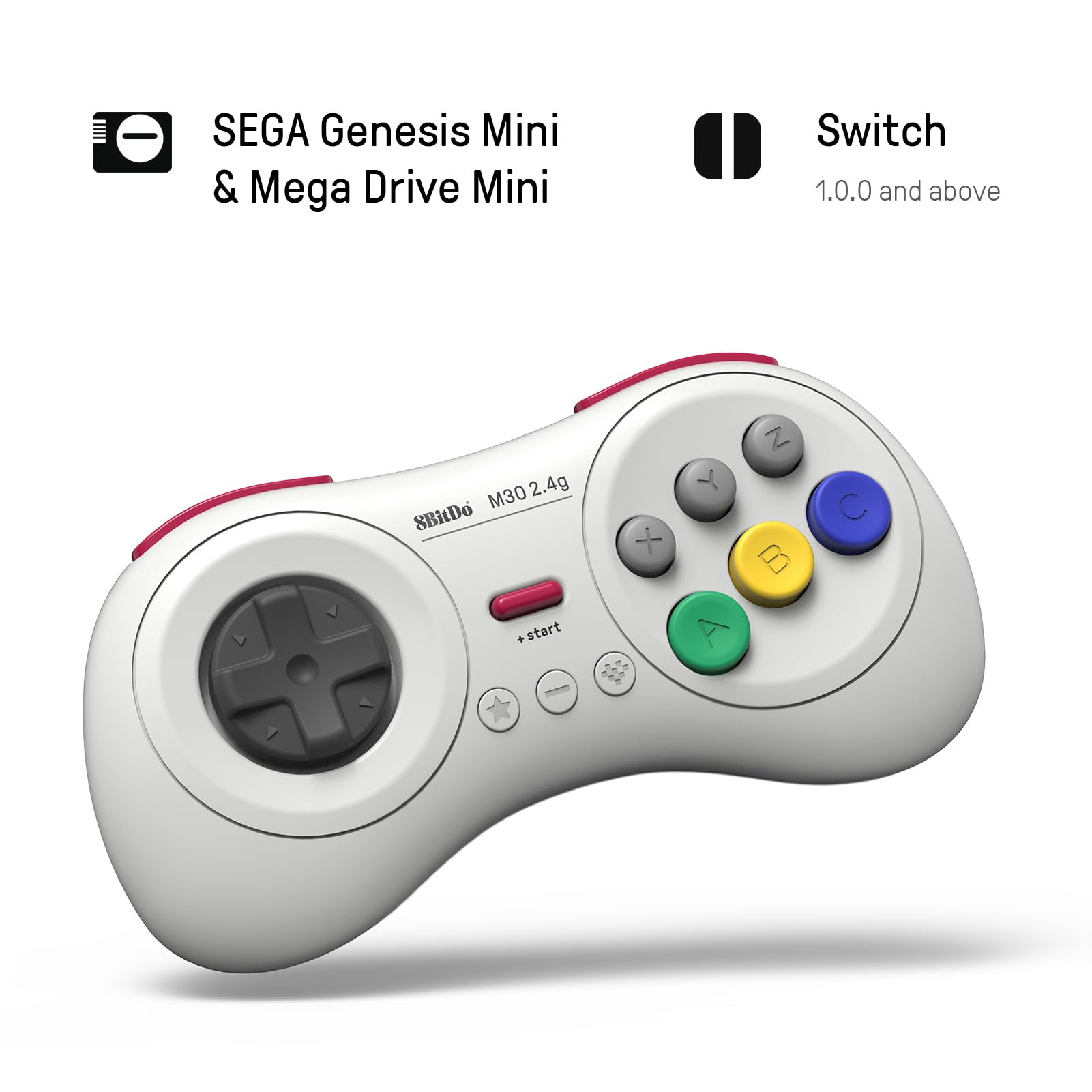 Foto 3 pulgar | Gamepad 8bitdo M30 2.4g Inalámbrico Para Sega Genesis Mini Blanco - Venta Internacional.
