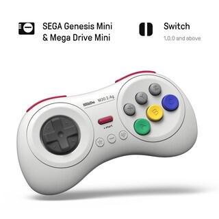 Foto 2 | Gamepad 8bitdo M30 2.4g Inalámbrico Para Sega Genesis Mini Blanco - Venta Internacional.