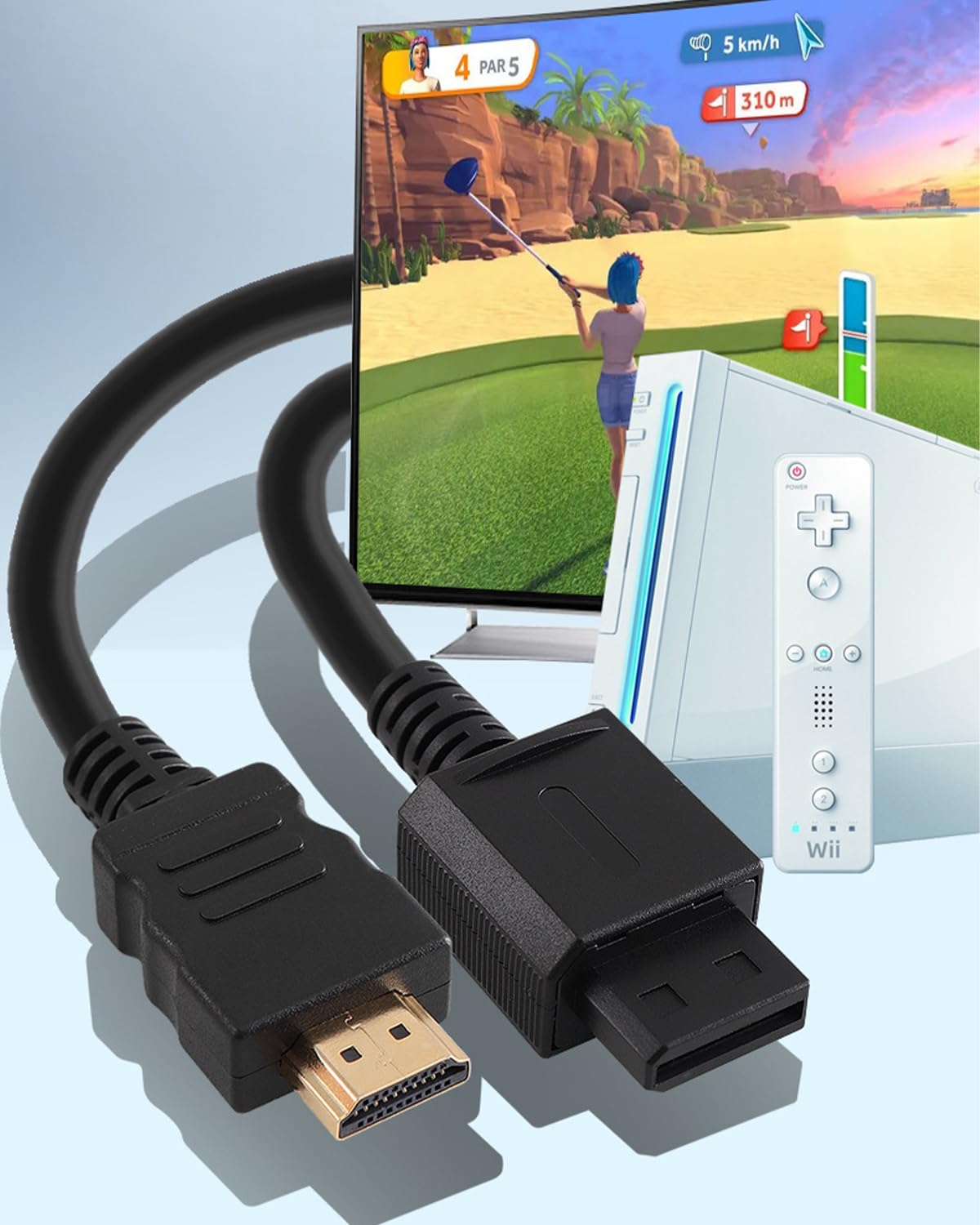 Foto 8 pulgar | Cable Adaptador Hdmi Para Wii, Potenciador De Resolución 1080p/720p, 2 M - Venta Internacional.