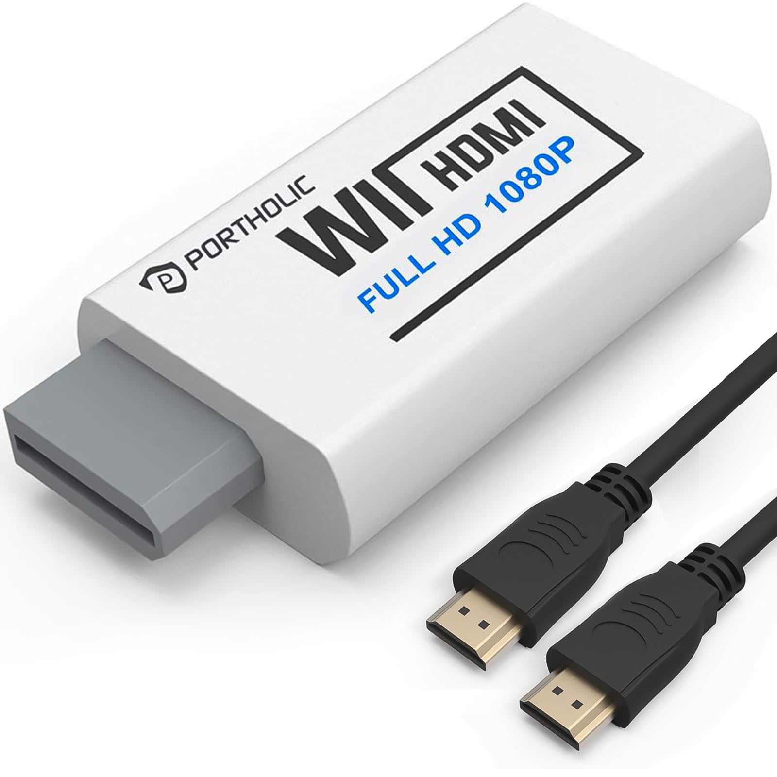 Foto 1 | Convertidor Wii A Hdmi Portholic 1080p Con Conector De Audio De 3,5 Mm - Venta Internacional.