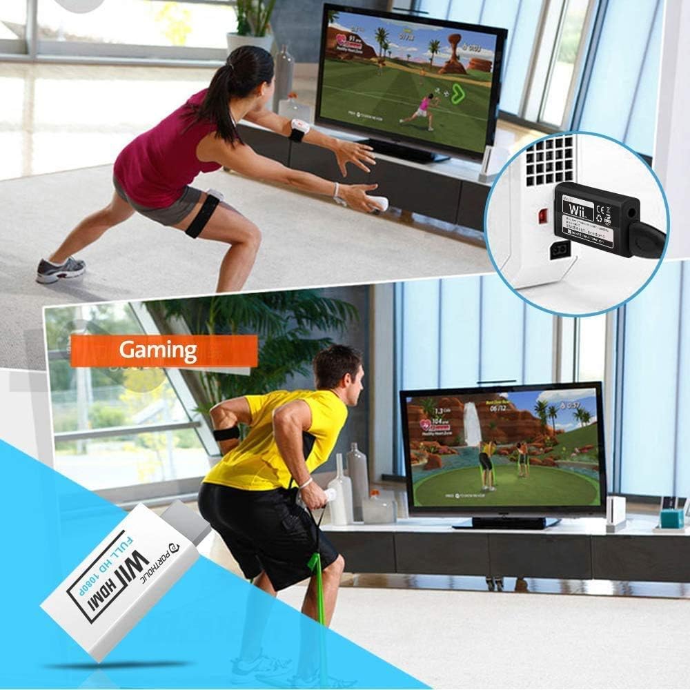 Foto 6 pulgar | Convertidor Wii A Hdmi Portholic 1080p Con Conector De Audio De 3,5 Mm - Venta Internacional.
