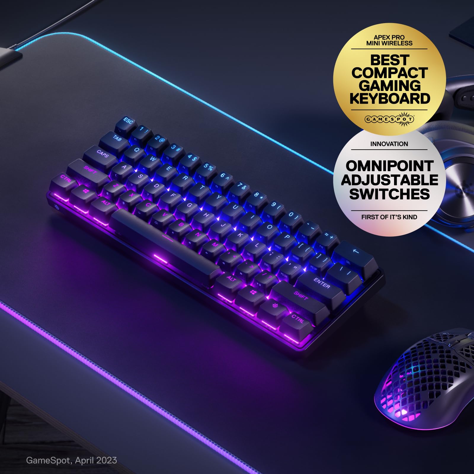 Foto 3 pulgar | Teclado Para Juegos Steelseries Apex Pro Mini Wireless Rgb - Venta Internacional.
