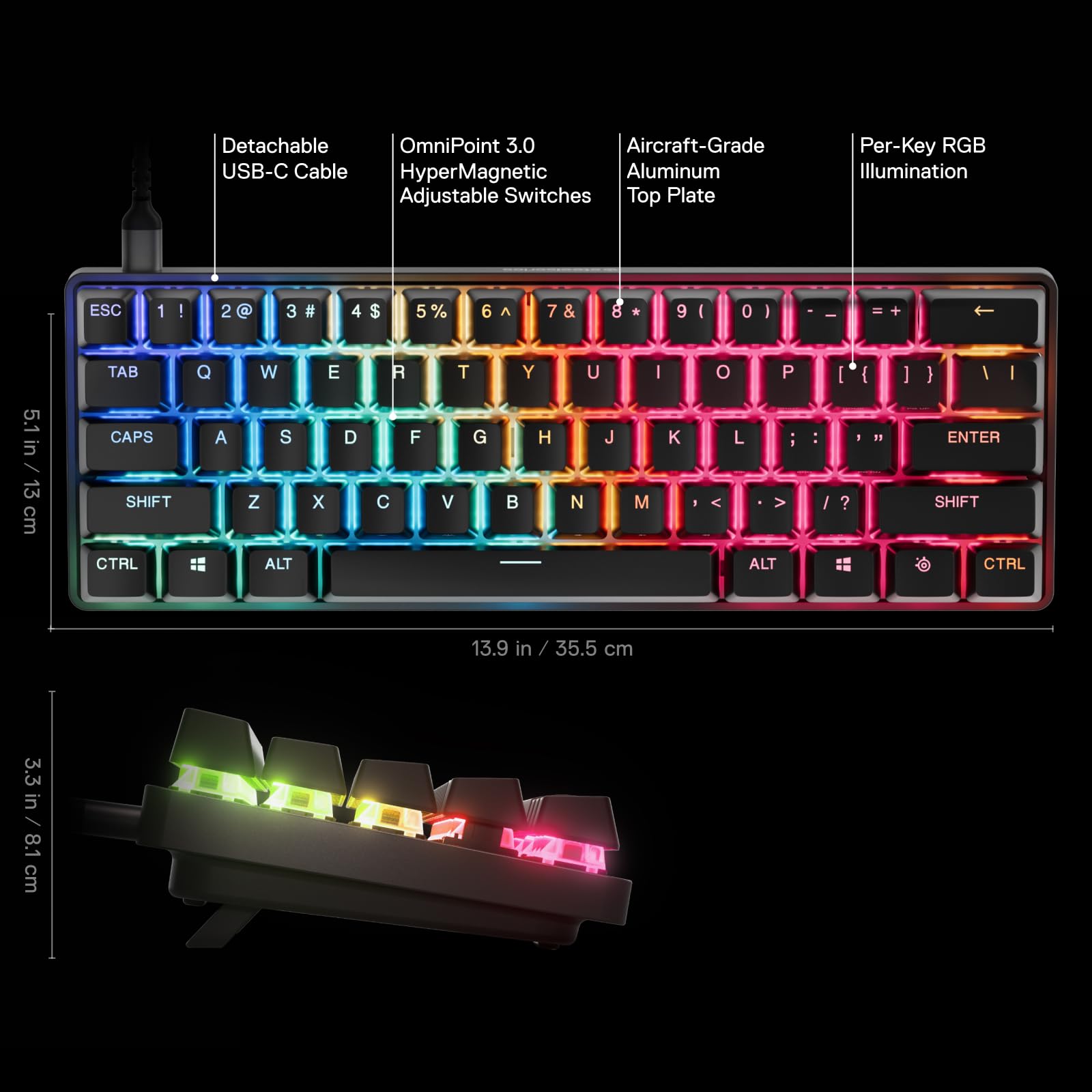 Foto 5 pulgar | Teclado Steelseries Apex Pro Mini Gen 3 Omnipoint 3.0 Rgb - Venta Internacional.