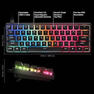 Foto 4 | Teclado Steelseries Apex Pro Mini Gen 3 Omnipoint 3.0 Rgb - Venta Internacional.