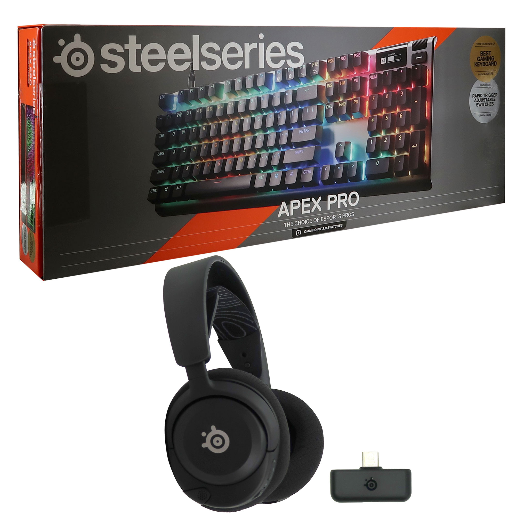 Foto 2 pulgar | Teclado Para Juegos Y Auriculares Inalámbricos Steelseries Apex Pro - Venta Internacional.