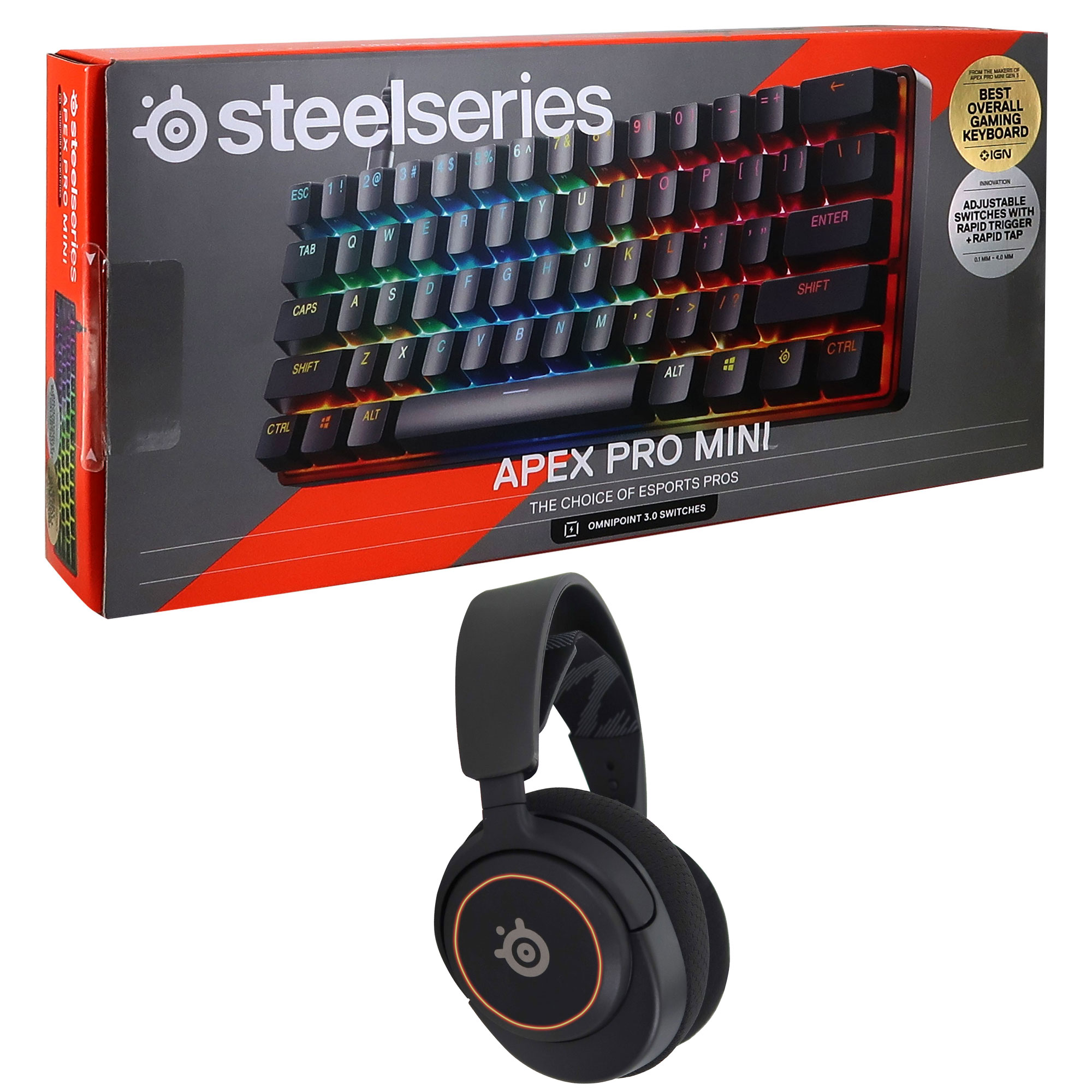 Foto 2 pulgar | Auriculares Para Juegos Con Teclado Steelseries Arctis Nova 3 + Apex Pro Mini Wired - Venta Internacional.