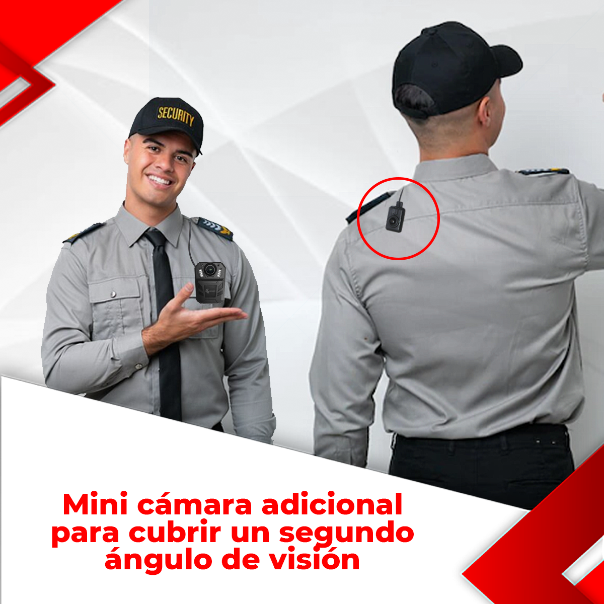 Foto 4 pulgar | Body Cam Camara Corporal Solapa Policial Chaleco Portatil