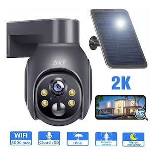 Foto 2 | Cámara de Seguridad 2k Hd Wifi Ptz Blug con Baterías color Negro