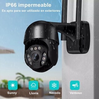 Foto 6 | Cámara de Seguridad BELUG color Negro Ultra HD Wifi Exterior Detección Humana