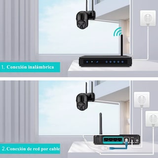 Foto 8 | Cámara de Seguridad BELUG color Negro Ultra HD Wifi Exterior Detección Humana