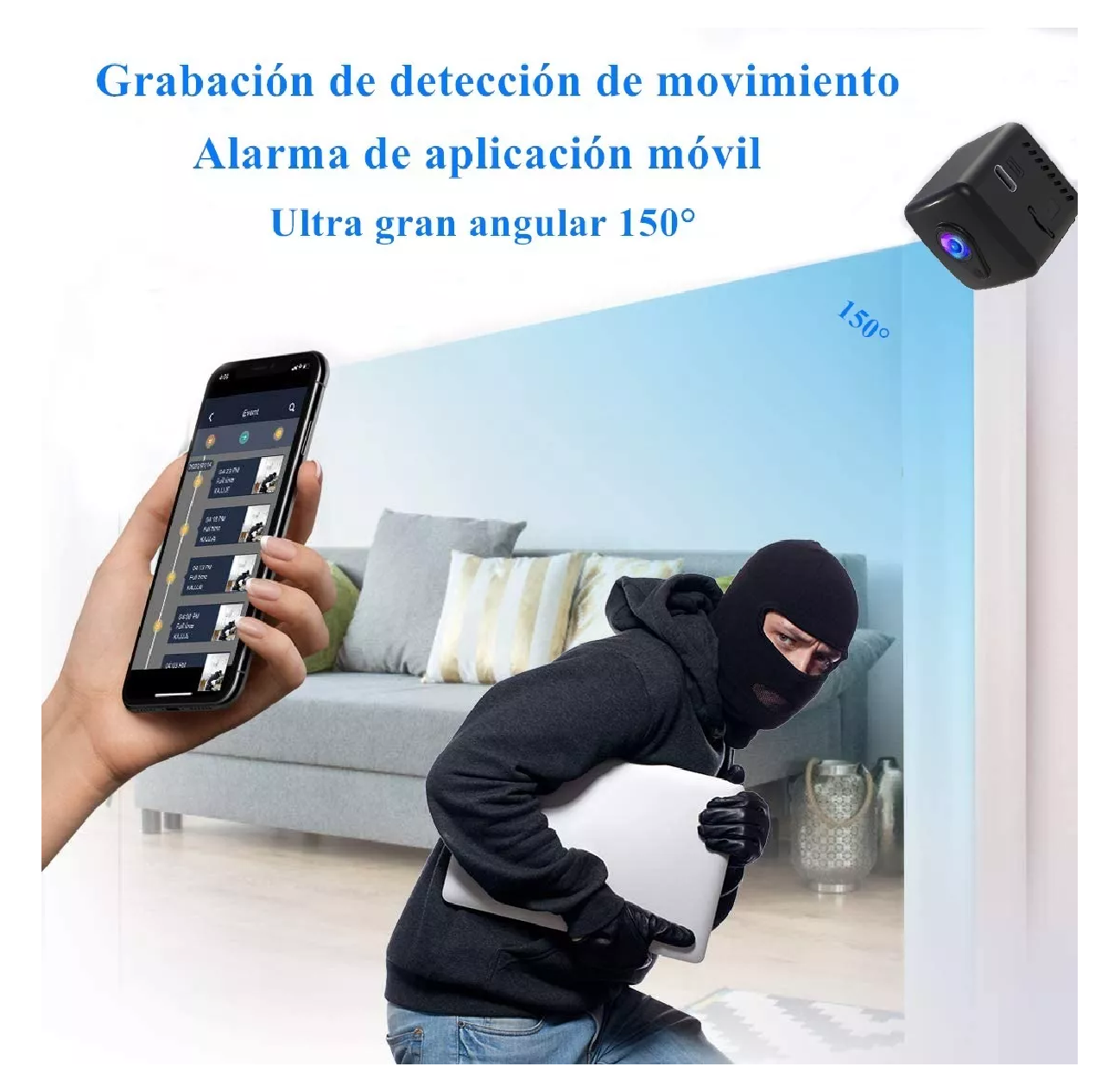 Foto 5 | Cámara Espía 1080p Wifi con Batería Recargable Eo Safe Imports Esi-6887 color Negro