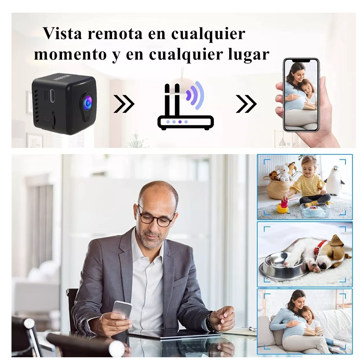 Foto 6 | Cámara Espía 1080p Wifi con Batería Recargable Eo Safe Imports Esi-6887 color Negro