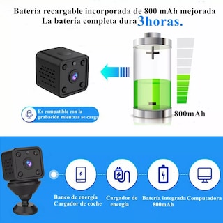 Foto 2 | Mini Cámara Espía Wifi Hd 1080p con Visión Nocturna Eo Safe Imports Esi-6885 color Negro