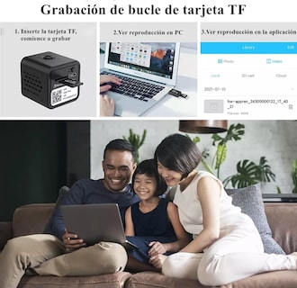 Foto 5 | Mini Cámara Espía Wifi Hd 1080p con Visión Nocturna Eo Safe Imports Esi-6885 color Negro
