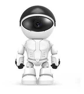 Foto 1 | Cámara Fralugio Wifi Ip Full Hd 1080p Figura Robot color Blanco
