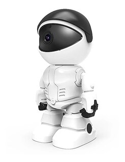 Foto 3 | Cámara Fralugio Wifi Ip Full Hd 1080p Figura Robot color Blanco