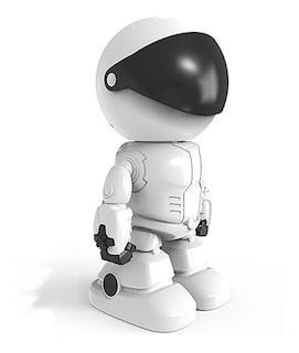 Foto 5 | Cámara Fralugio Wifi Ip Full Hd 1080p Figura Robot color Blanco