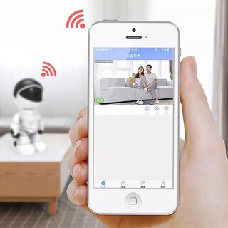 Foto 6 | Cámara Fralugio Wifi Ip Full Hd 1080p Figura Robot color Blanco