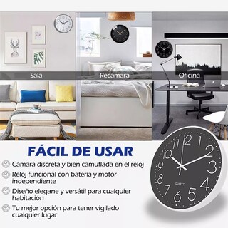 Foto 4 | Reloj con Cámara Oculta HD 4K Negro