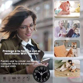 Foto 5 | Reloj con Cámara Oculta HD 4K Negro