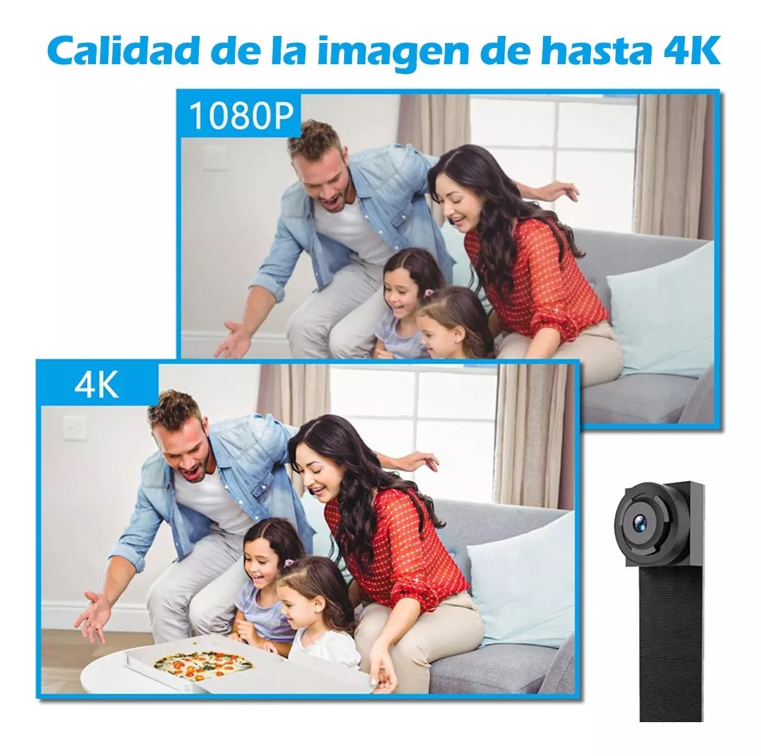 Foto 6 pulgar | Minicámara Espía Negra 4K Wifi