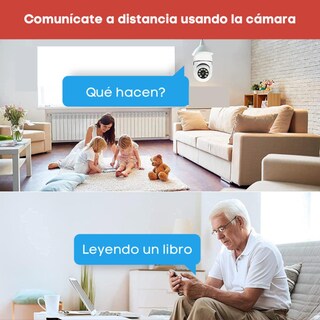 Foto 7 | 3 X Cámara Vigilancia Foco Wifi Hd Exterior Interior V380