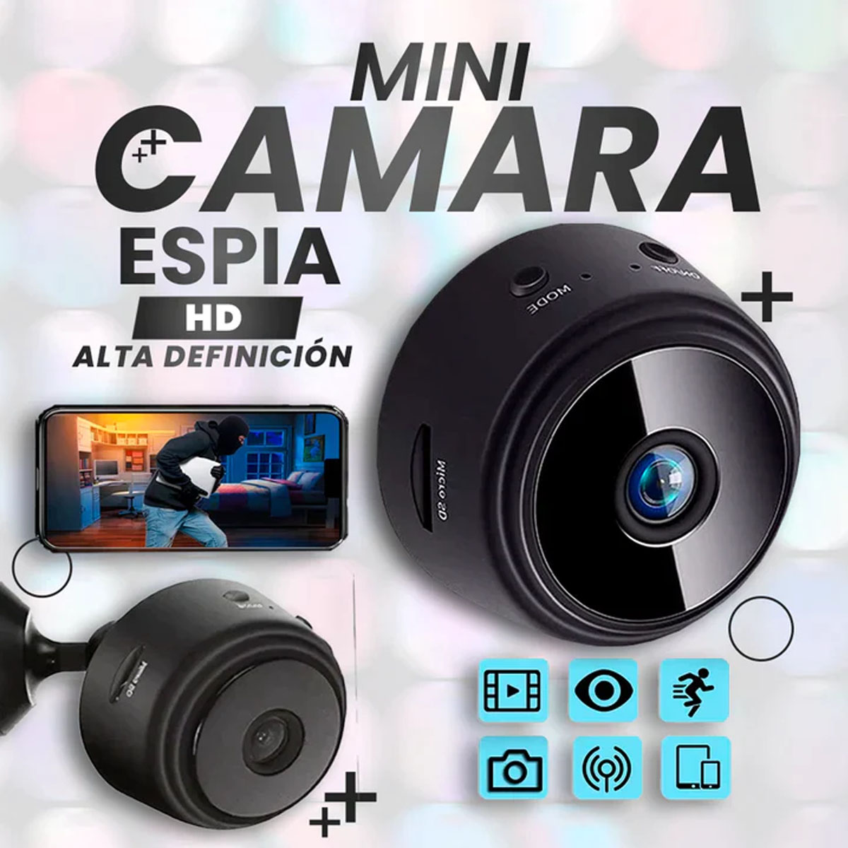 Foto 3 pulgar | Mini Cámara de Seguridad Kimhi Inalámbrica con Visión Nocturna Hd 1080p