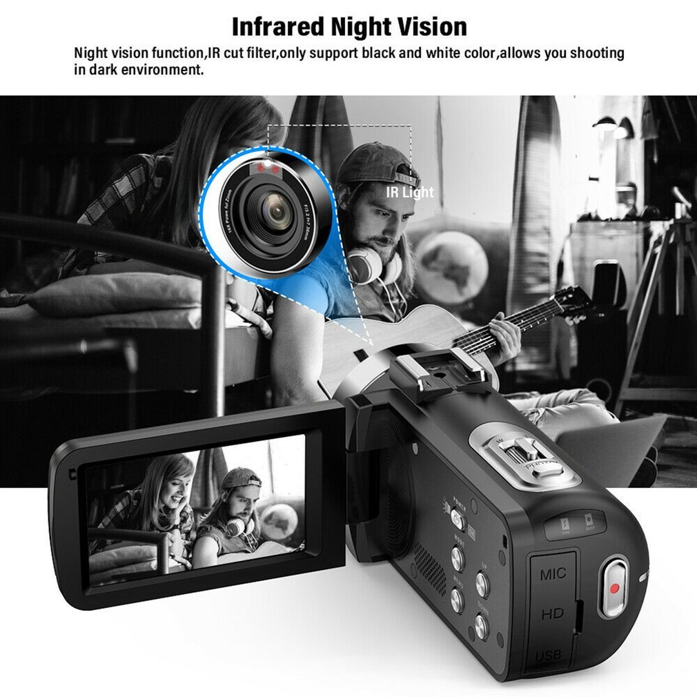 Foto 5 | Cámara Digital V01 Night De 26 Mp Dv 4k Wifi Con Pantalla Táctil De 1.3 Pulgadas - Venta Internacional.