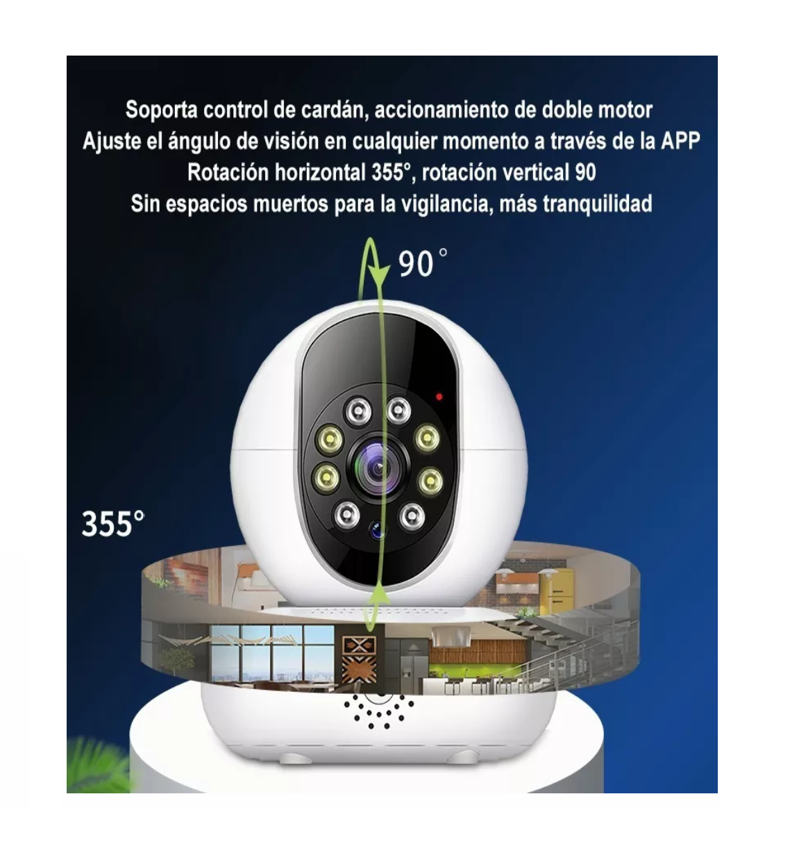 Foto 3 pulgar | Cámara de Seguridad Blanca HD 5g Wifi Ptz Llamada con una Tecla