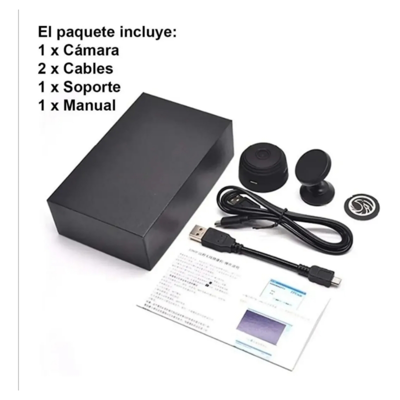 Foto 4 pulgar | Mini Cámara Espía 1080p Hd Wifi Visión Nocturna Android/ios - Venta Internacional.