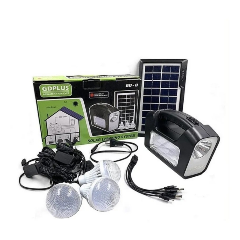 Kit De Campamento De Emergencia Con Foco Solar Gdplus Gd-8 36h - Venta Internacional.