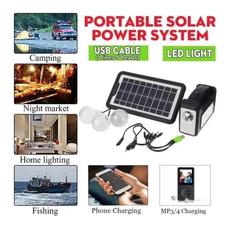 Foto 4 pulgar | Kit De Campamento De Emergencia Con Foco Solar Gdplus Gd-8 36h - Venta Internacional.