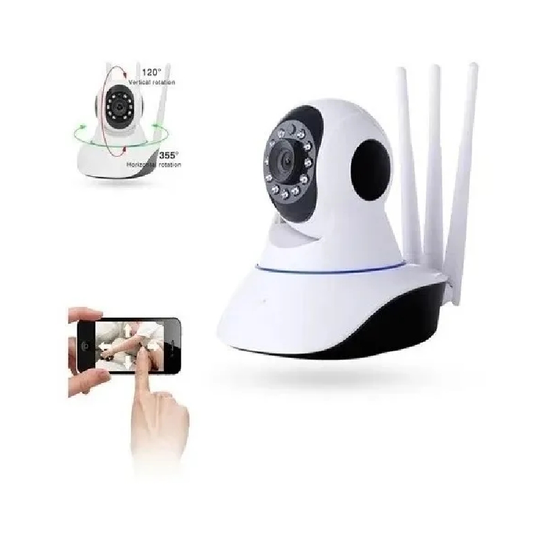 Foto 3 pulgar | Cámara De Seguridad Robotizada De 3 Antenas Cctv Hd Ip Wifi 360° - Venta Internacional.