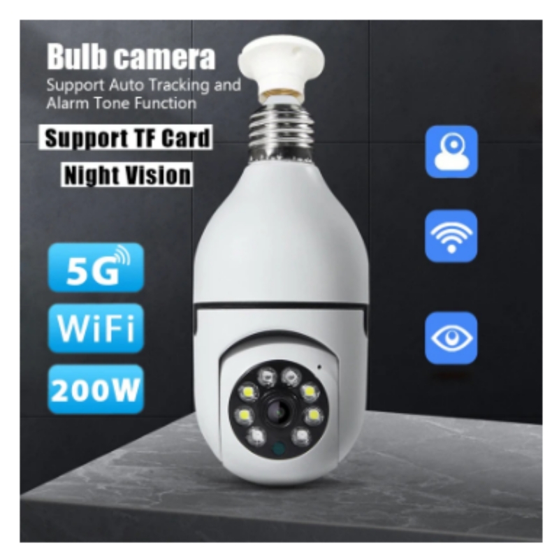 Foto 3 pulgar | Bombilla Para Cámara De Vigilancia, 200 W, 5g, Wifi, Full Hd, Con Visión Nocturna - Venta Internacional.