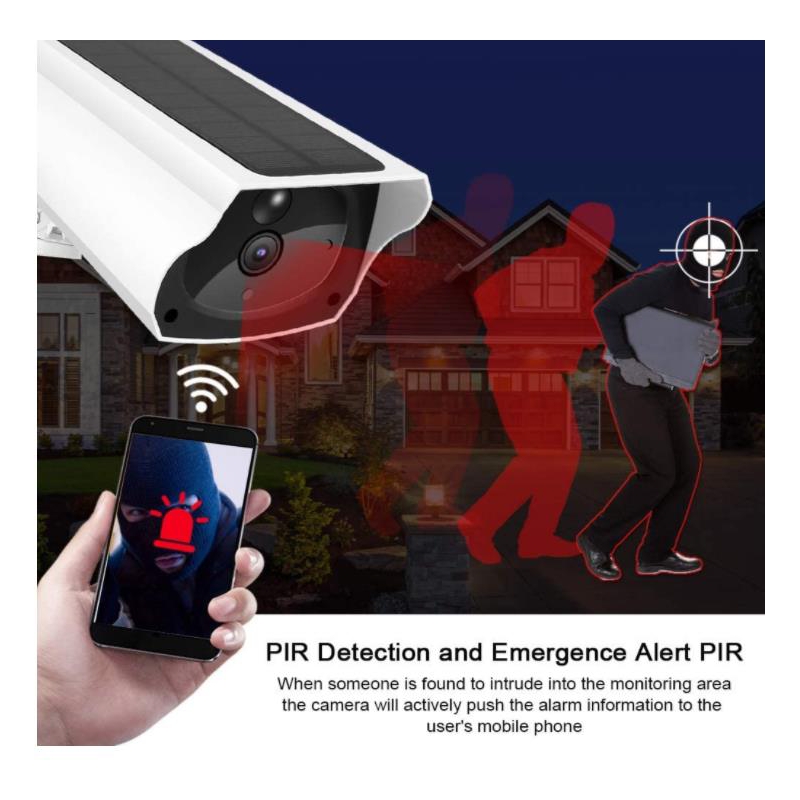 Foto 6 pulgar | Cámara De Seguridad Solar Genérica Con Visión Nocturna - Venta Internacional.