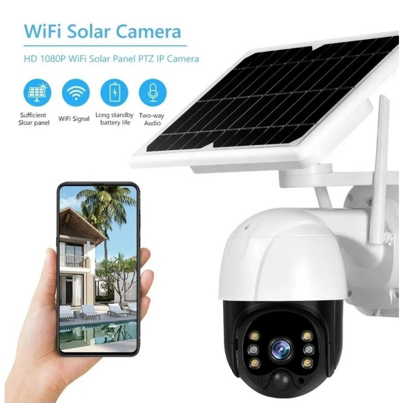 Foto 2 pulgar | Cámara De Seguridad Con Energía Solar Para Exteriores Hd 1080p Con Wifi - Venta Internacional.