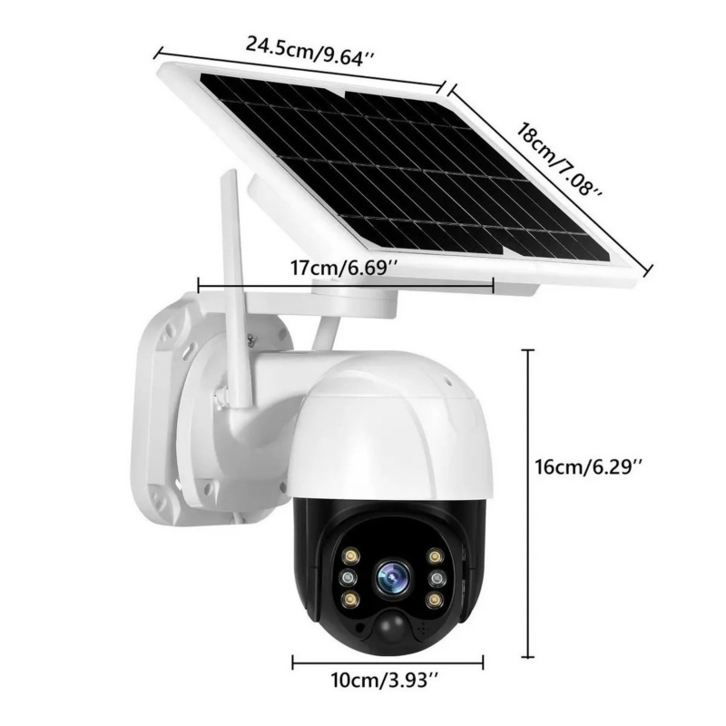 Foto 6 pulgar | Cámara De Seguridad Con Energía Solar Para Exteriores Hd 1080p Con Wifi - Venta Internacional.