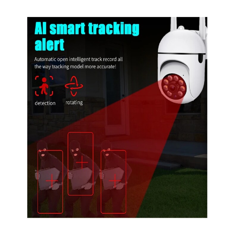 Cámara De Seguridad Hd Wifi De 2 Mp Con Visión Nocturna Y Detectores De Movimiento - Venta Internacional. $2,257