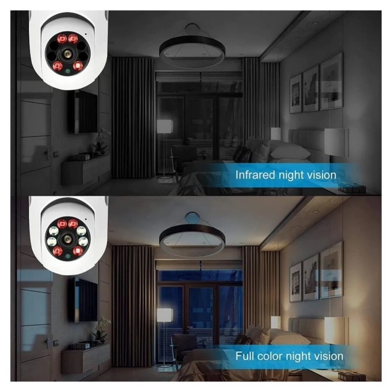 Foto 6 | Cámara De Seguridad Exterior Wifi 360° Con Visión Nocturna 1080p - Venta Internacional.