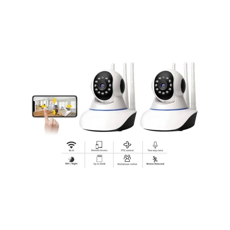 Cámara De Seguridad X2 Ip Wifi Hd Motorizada Visión Nocturna 360 - Venta Internacional.