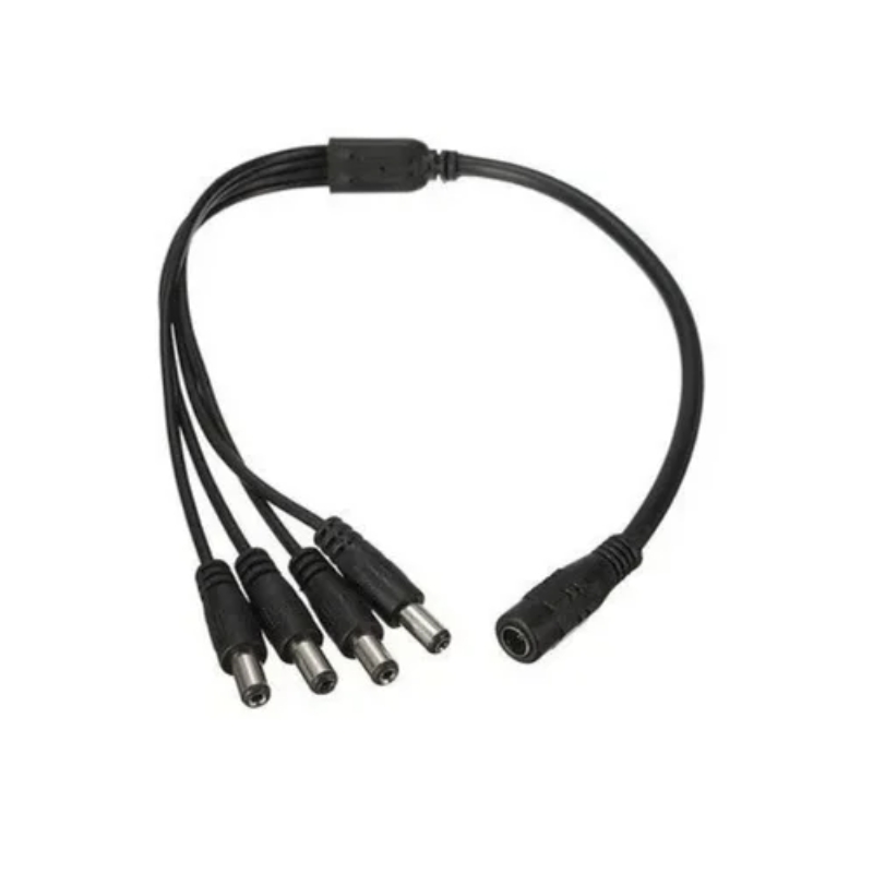 Foto 3 pulgar | Divisor De Alimentación Con Cable Cctv, 4 Salidas Y Transformador - Venta Internacional.