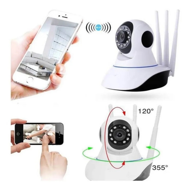 Foto 3 pulgar | Cámara De Seguridad Etho Import Vision Hd 360 Wifi Pack X2 - Venta Internacional.