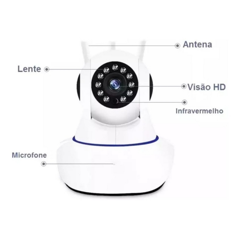 Foto 6 pulgar | Cámara Ip De Vigilancia Robótica 360° Wifi Hd 720p/1080p - Venta Internacional.